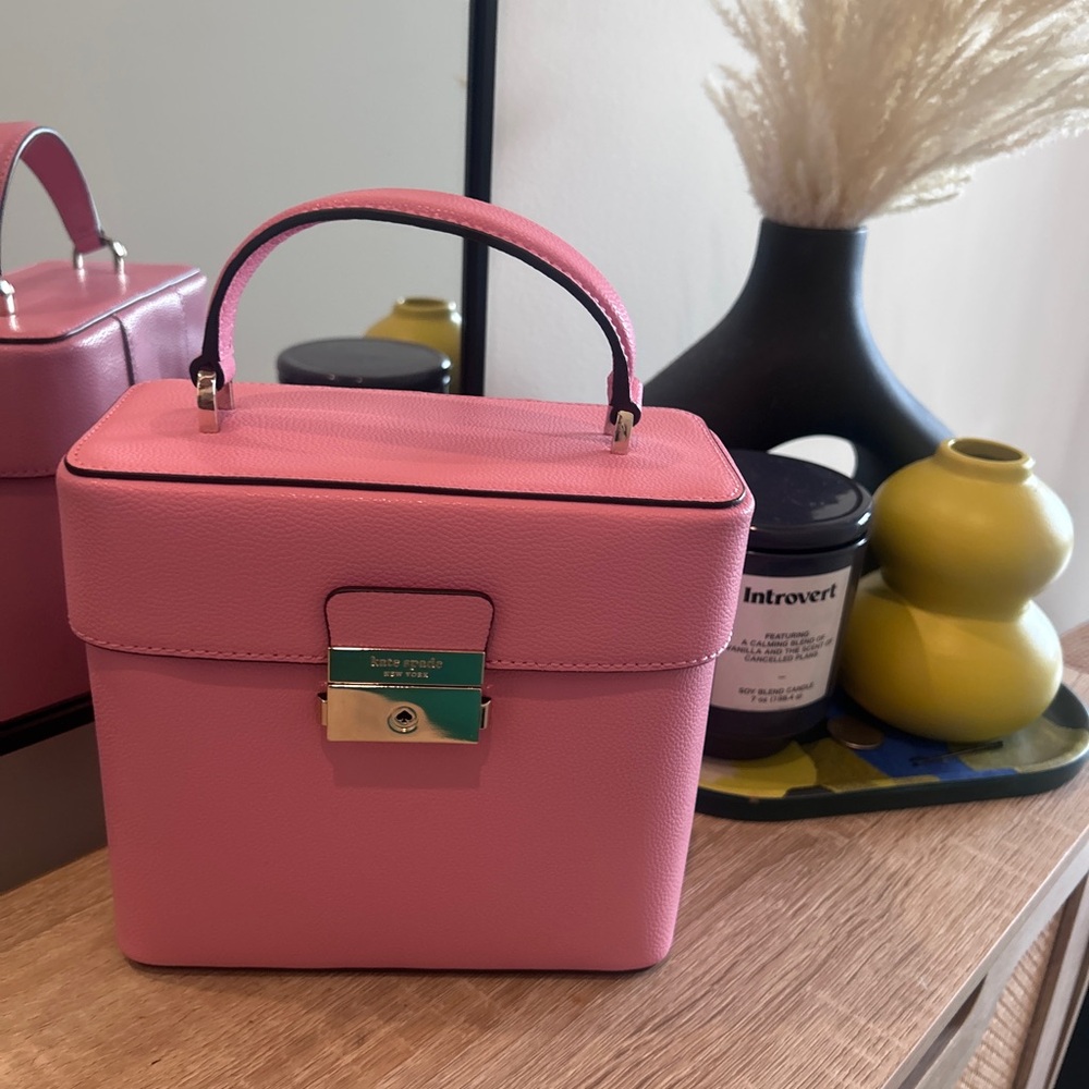 kate spade Pink Structured Top-Handle Crossbody Vanity Bag